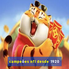 campeões nfl desde 1920